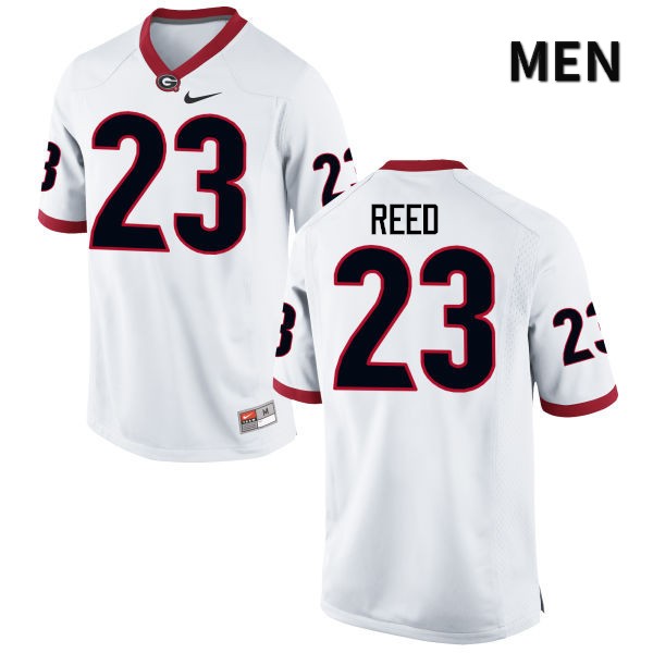 Georgia Bulldogs Men's J.R. Reed #23 White Stitched College UGA Football Jersey 23UF015AT